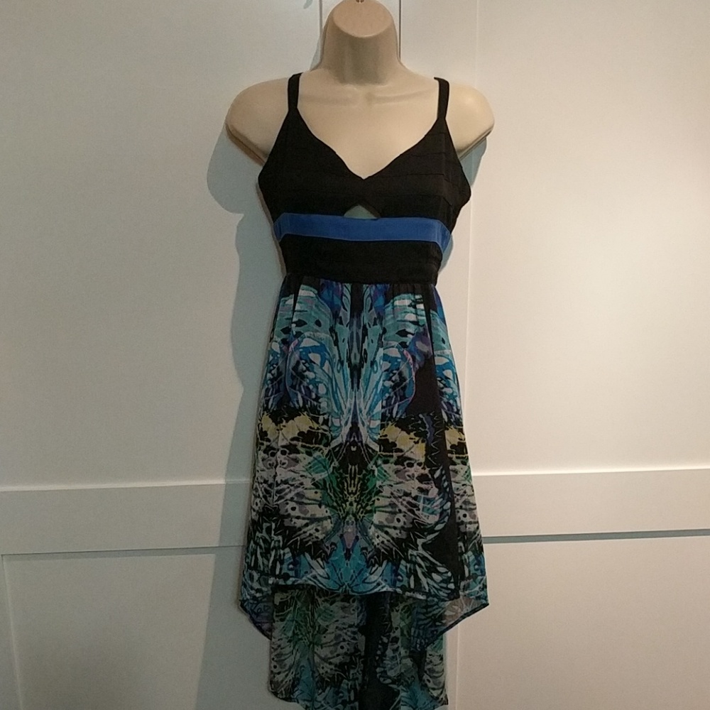 bebe high low dress